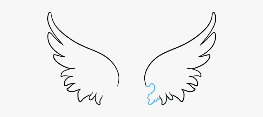 Angel Wings Drawing - Wings Easy To Draw, Transparent Clipart