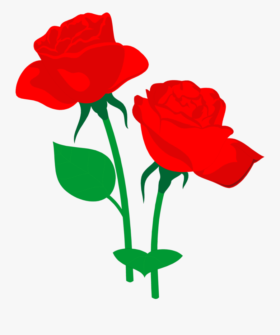 Flower Rose Clip Art - Valentines Flowers Clip Art, Transparent Clipart