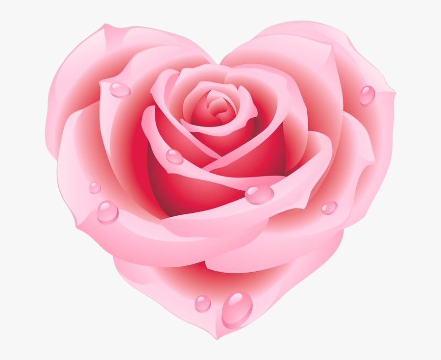Hearts And Roses Clipart - Pink Heart Rose Tattoo, Transparent Clipart