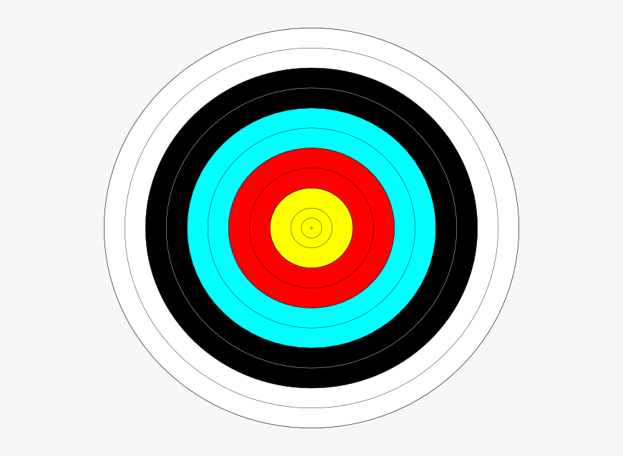 Printable Full Size Archery Target, Transparent Clipart