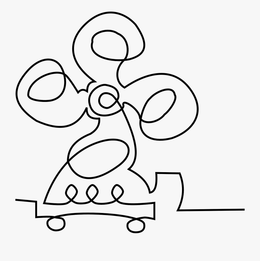Fan House Clipart Free Picture - Kipas Art Hitam Putih, Transparent Clipart