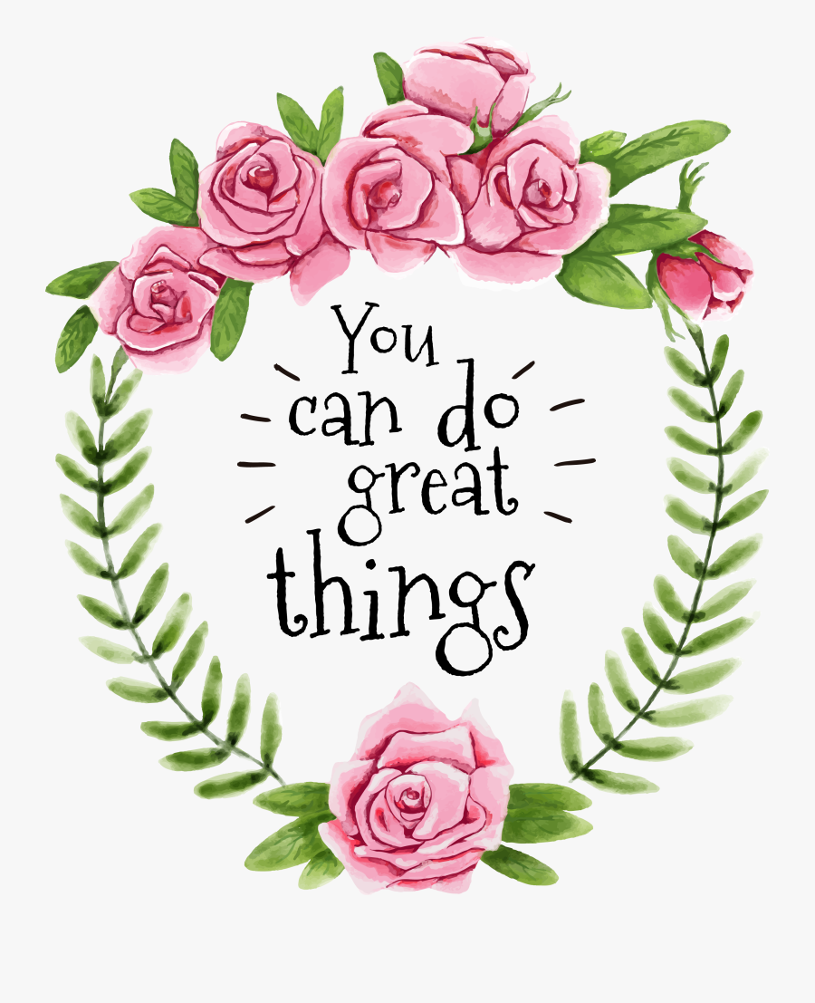 Pink Flower Leaf Garden Tree Handmade Roses Clipart - Flower Crown Vector Png, Transparent Clipart