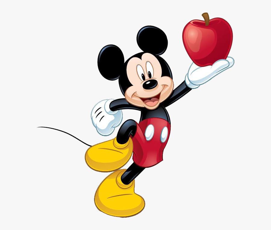 Disney Mickey Mouse Clip Art Images Disney Galore 2 - Mickey Eating An Apple, Transparent Clipart