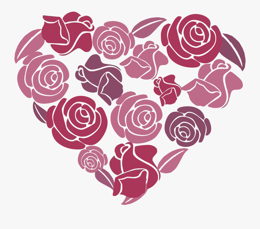 Clip Art Rose Heart Clipart - Happy Valentine's Day Zen, Transparent Clipart
