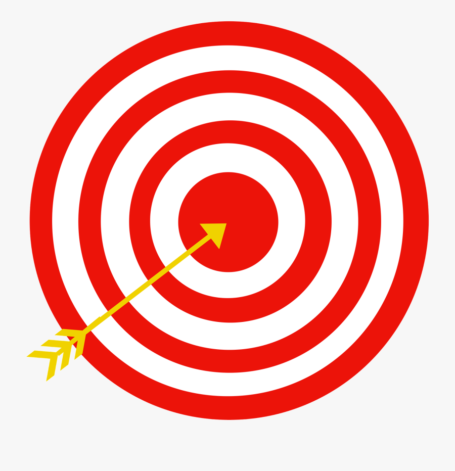 Illustration Target Bullseye Arrow Image - Target Bulls Eye, Transparent Clipart