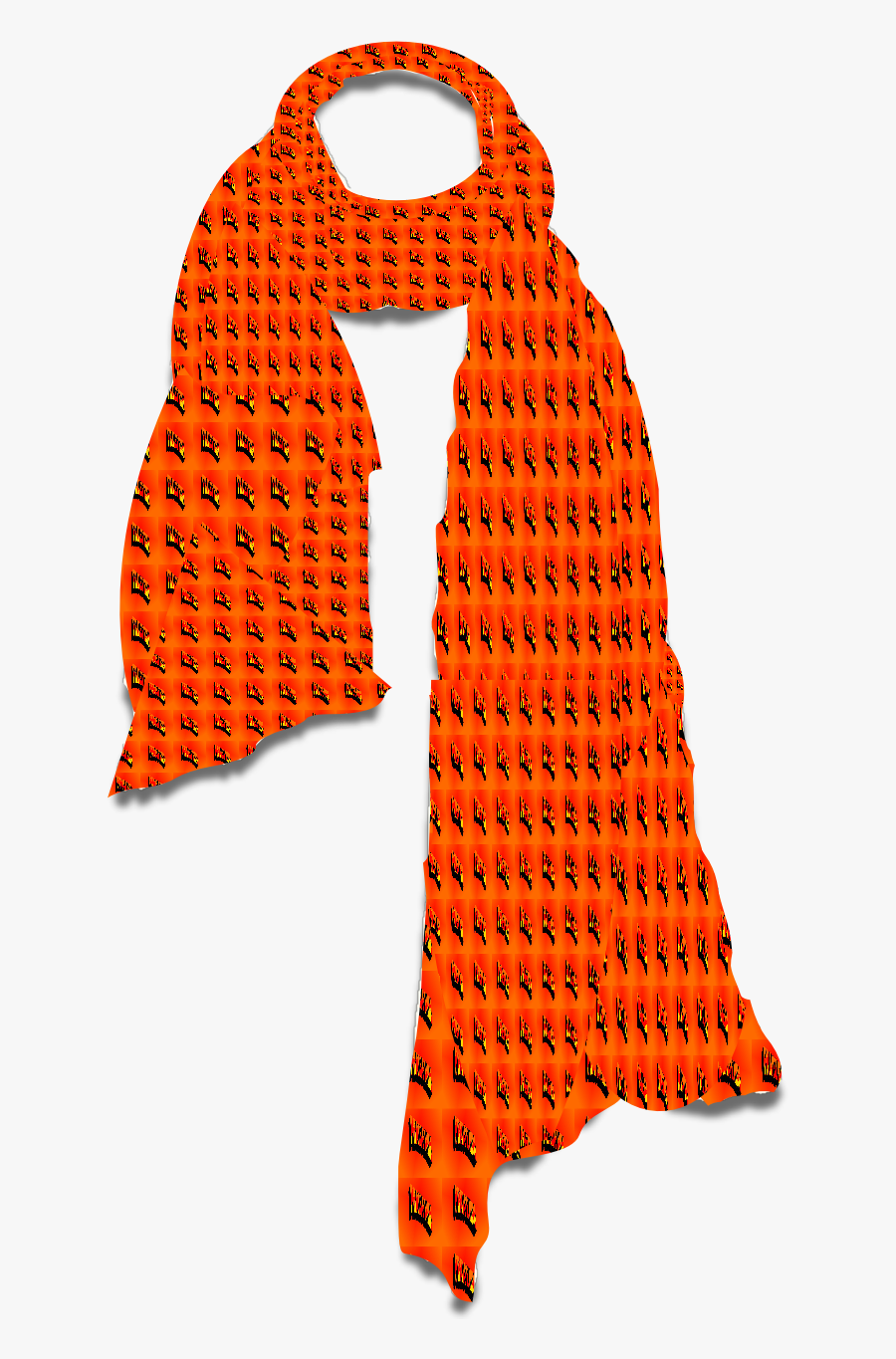 Orange Scarf Png, Transparent Clipart
