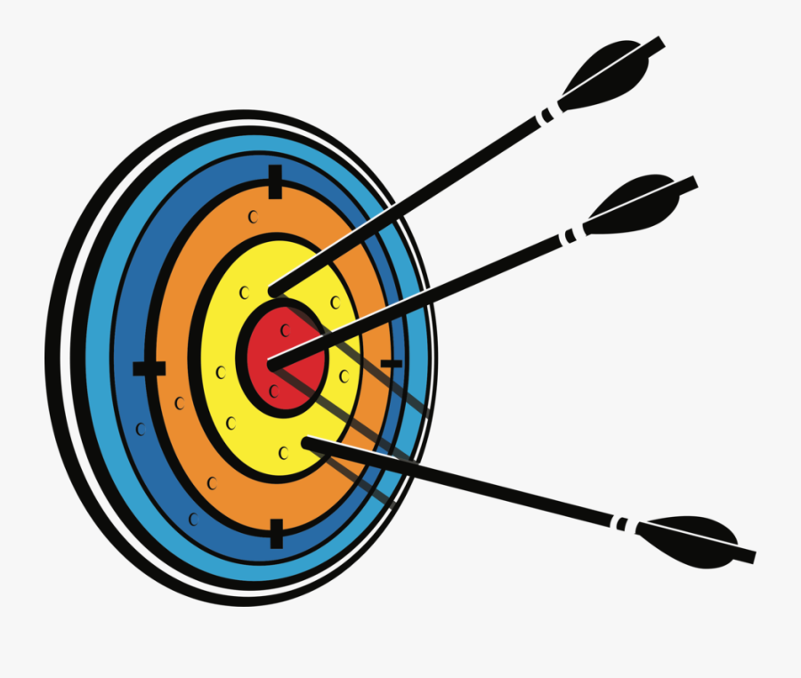 Weapon - Arrows In Target Png, Transparent Clipart