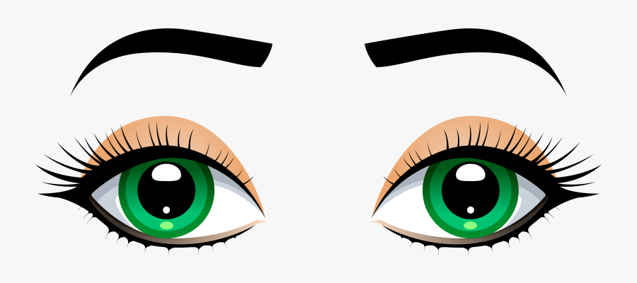 Female Eyes With Eyebrows Png Clip Art - Clipart Images Of Eyes, Transparent Clipart