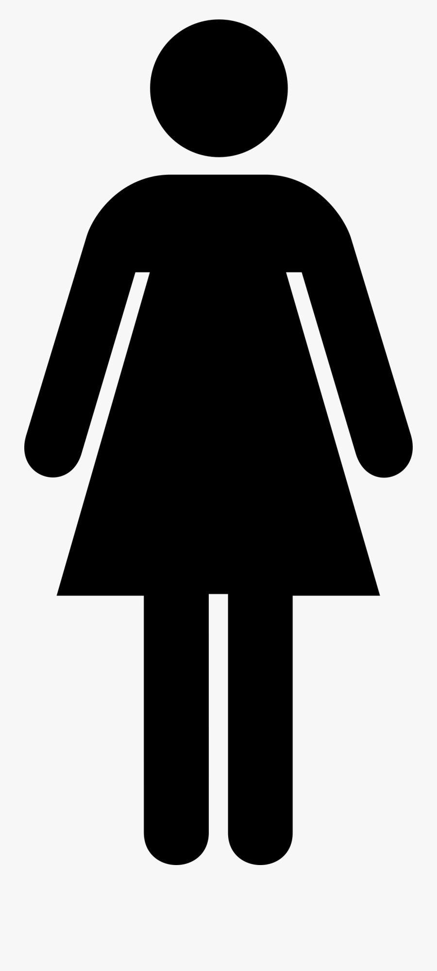 Female Toilet Sign Png, Transparent Clipart