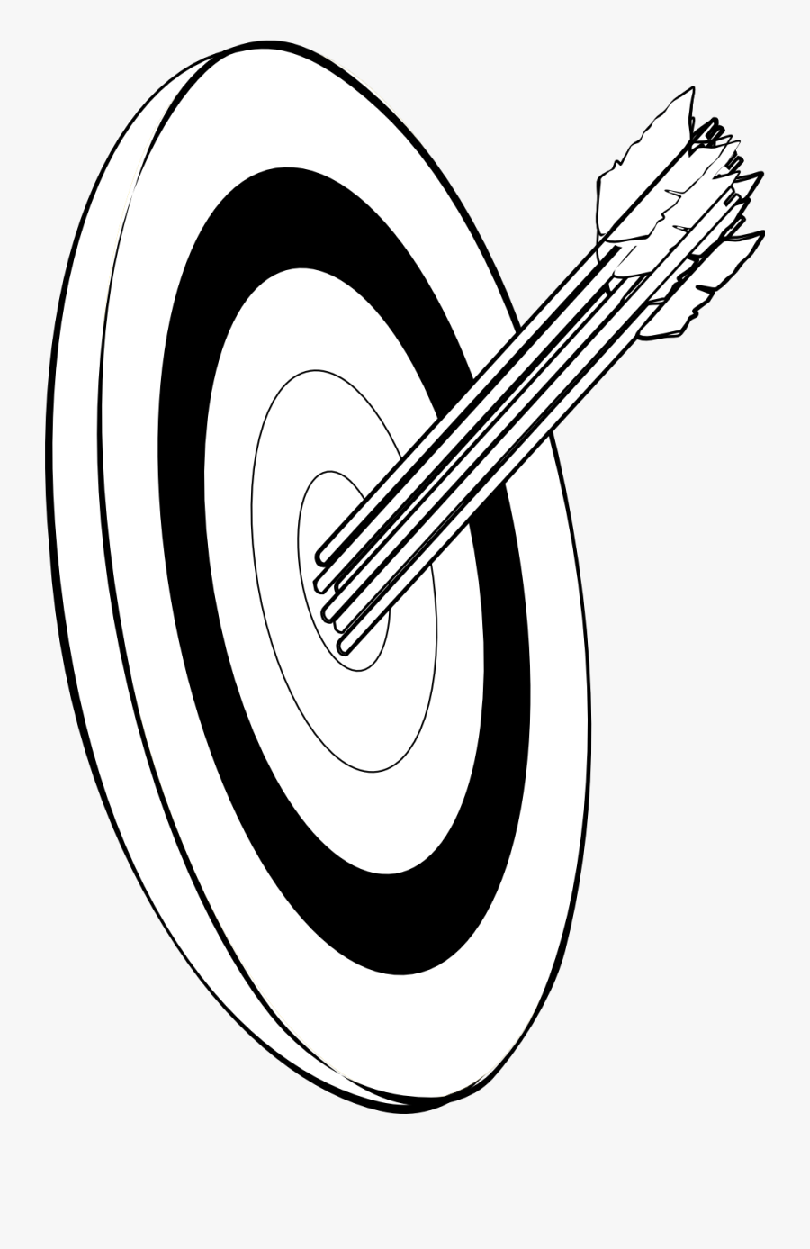 Clipartist - Black And White Archery Clipart, Transparent Clipart