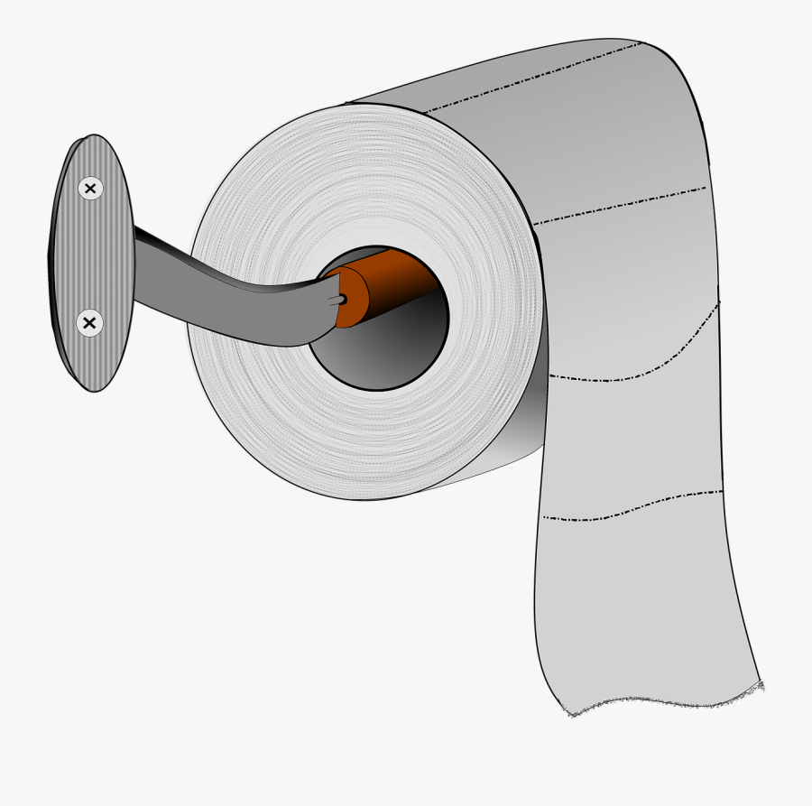 Toilet Paper, Clip Art, Toilet Roll, Toilet Roll Holder - 4 Squares Toilet Paper, Transparent Clipart