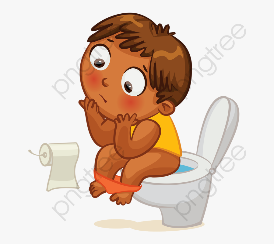 Transparent Toilet Clipart Black And White - Kids Potty Clipart, Transparent Clipart