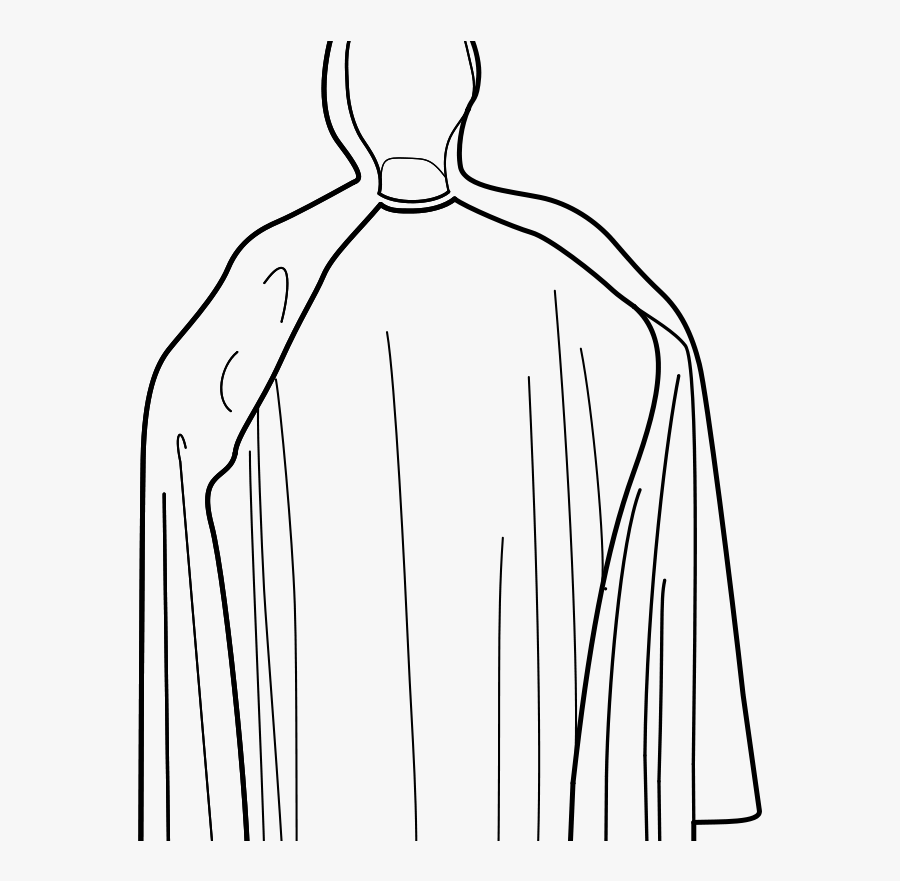 Transparent Scarf Clipart - Cape Black And White Clipart, Transparent Clipart