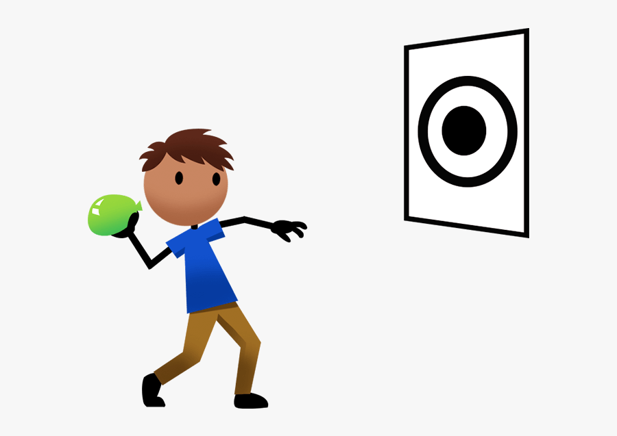 Throwing A Ball At A Target, Transparent Clipart