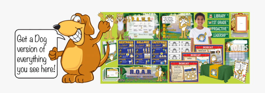 Pbis Posters Dog Mascot Clip Art - Clip Art, Transparent Clipart