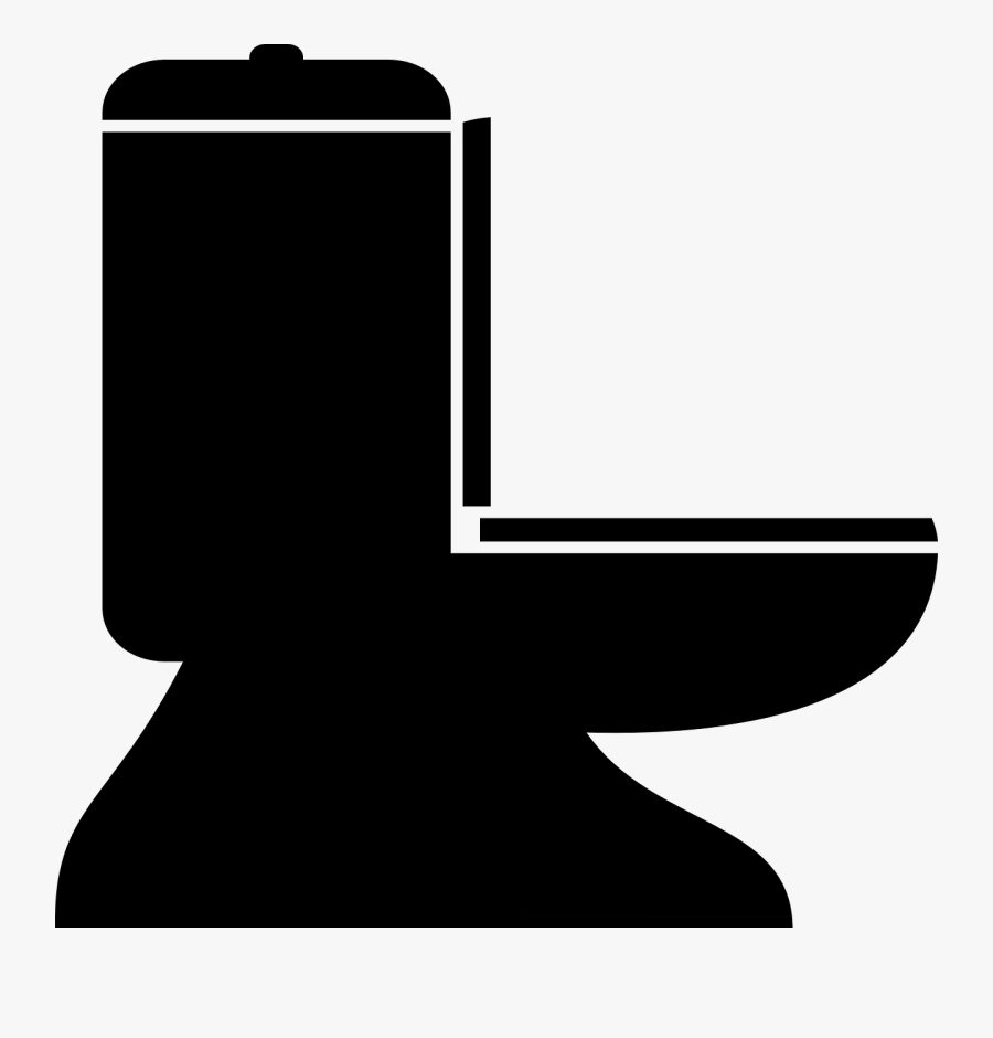 Public Toilet Bathtub Bathroom Clip Art - Toilet Clipart Black, Transparent Clipart
