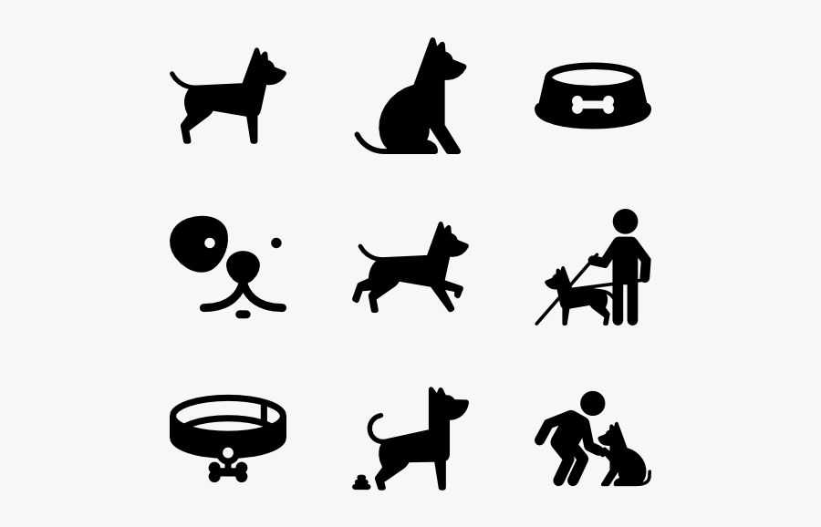 Dog And Training - Picto Dog, Transparent Clipart