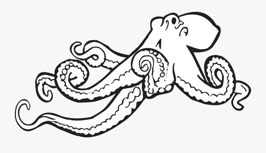 Octopus Clipart Black And White, Transparent Clipart