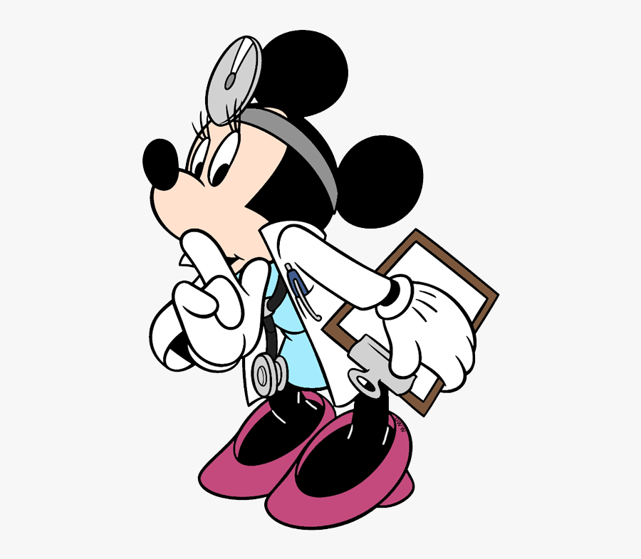 Nurse Minnie Coloring Page, Transparent Clipart