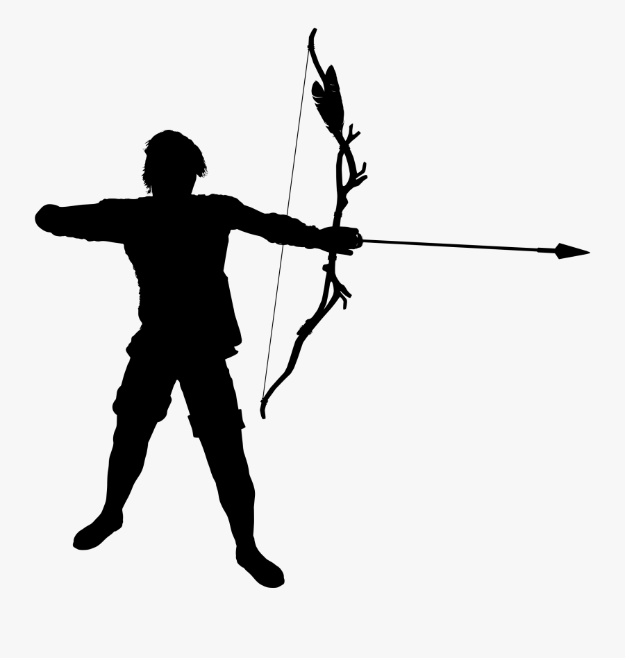 Silhouette Bow And Arrow - Archer Clipart, Transparent Clipart