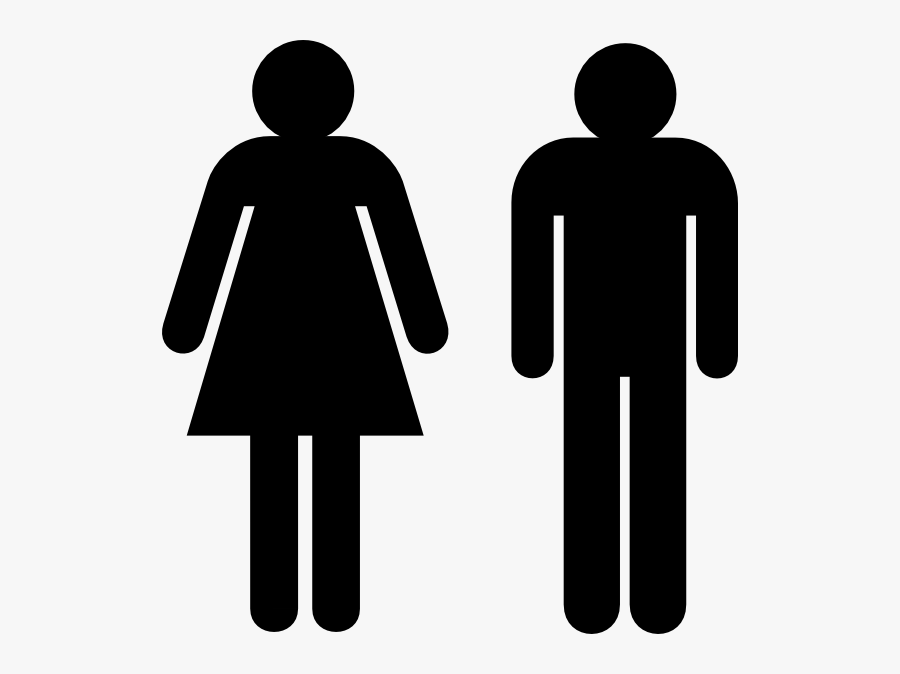 Toilet Male Female Signs, Transparent Clipart