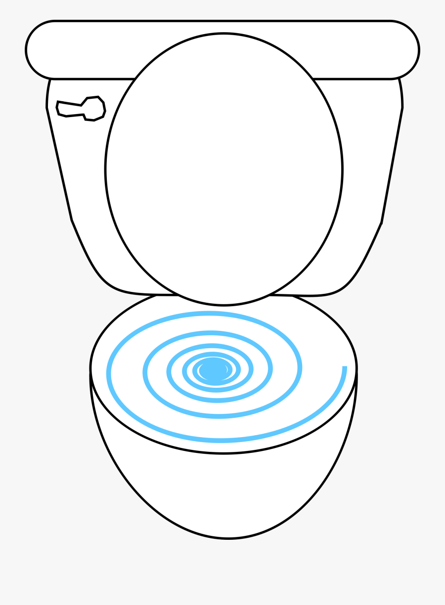 This Free Icons Png Design Of Swirly Toilet - Top View Toilet Drawing, Transparent Clipart