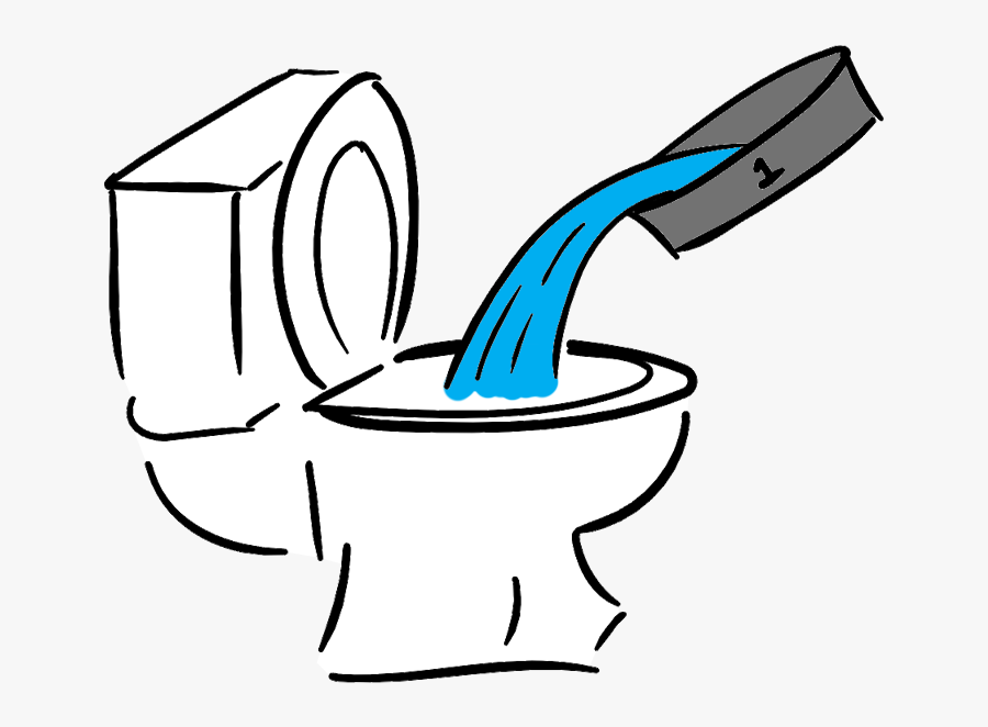 Flush The Liquid Waste Down The Toilet Clipart , Png - Flush The Toilet Bowl Clipart, Transparent Clipart