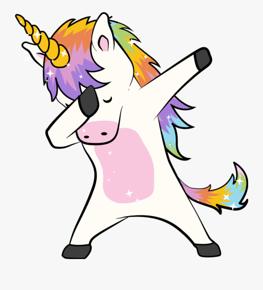 Dance Clipart Dabbing - Dabbing Unicorn, Transparent Clipart