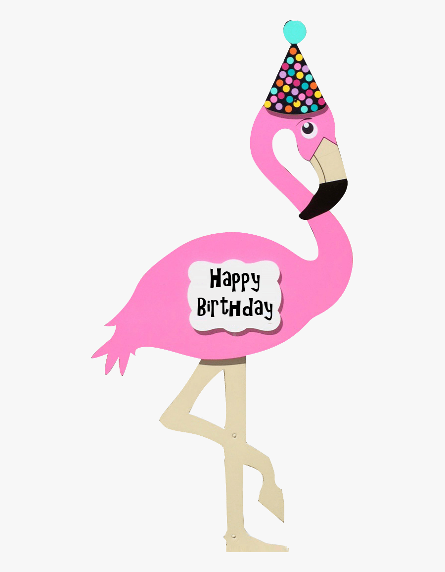 Kids Yard Signs Lady - Clip Art Flamingo Birthday, Transparent Clipart
