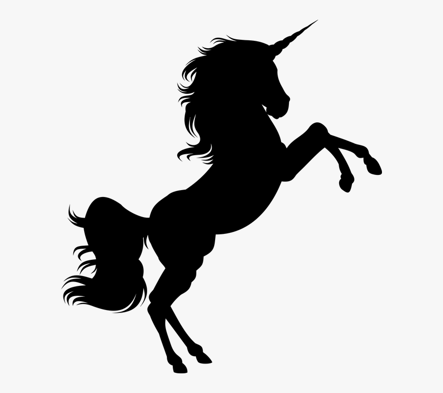 Rearing Horse Silhouette Png, Transparent Clipart