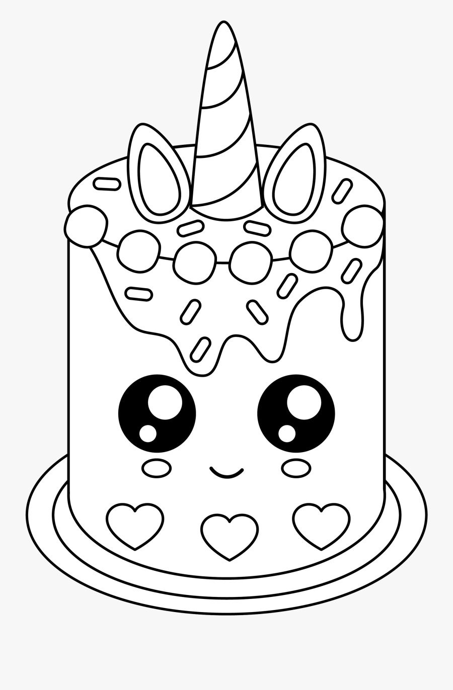 Free Cute Unicorn Cake Unicorn Cake Coloring Pages Free Transparent Clipart Clipartkey unicorn cake coloring pages free