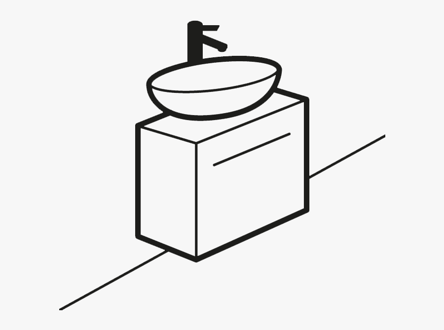 Countertop Basin Vanity Units - Bathroom Vanity Clipart, Transparent Clipart