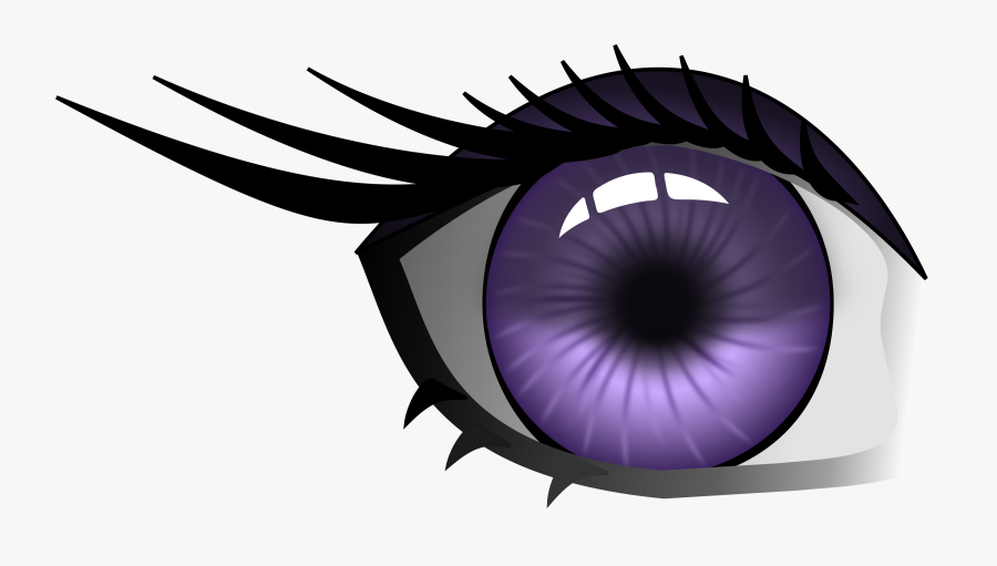 Transparent Eyes Clip Art - Purple Eyelash Clipart Png, Transparent Clipart