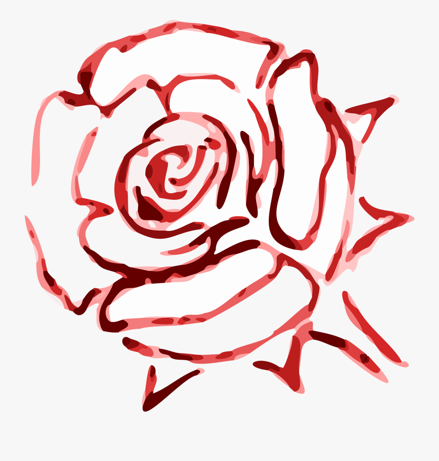 Related Pictures Two Roses Clipart Rose Wedding Program - Red Rose Outline Clipart, Transparent Clipart