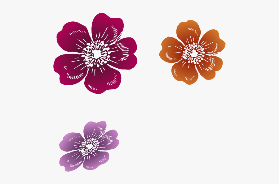 Three Wild Roses Svg Clip Arts, Transparent Clipart