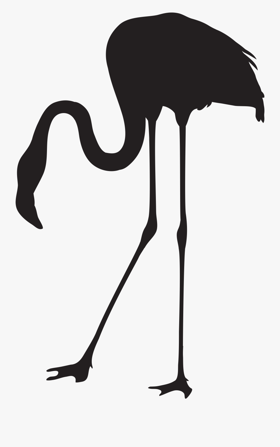 Clipart Pineapple Flamingo - Flamingo Clipart Silhouette, Transparent Clipart