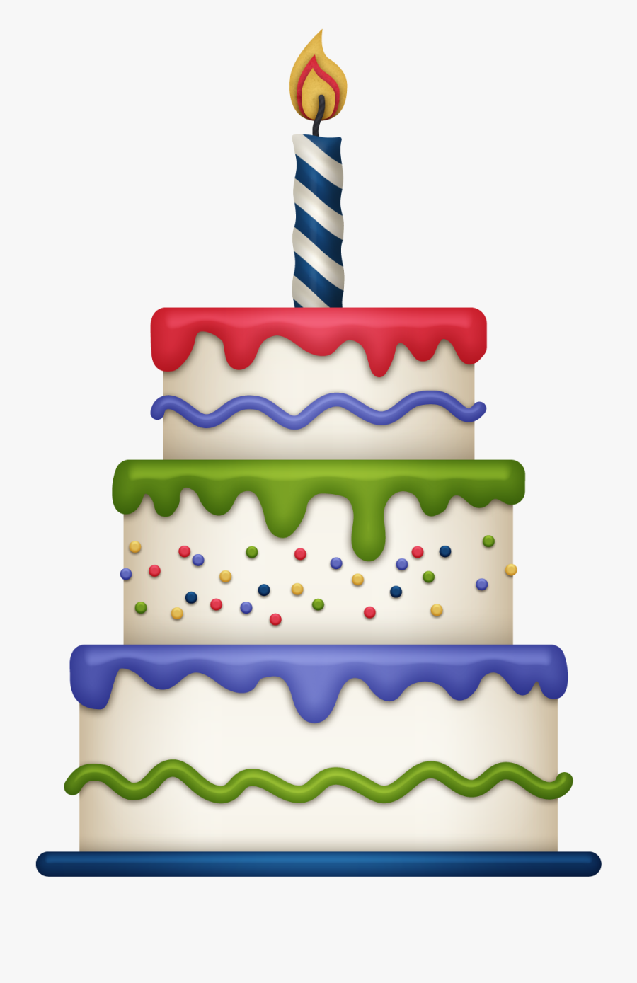 Happy Birthday Clipart Cake - Large Birthday Cake Clip Art, Transparent Clipart