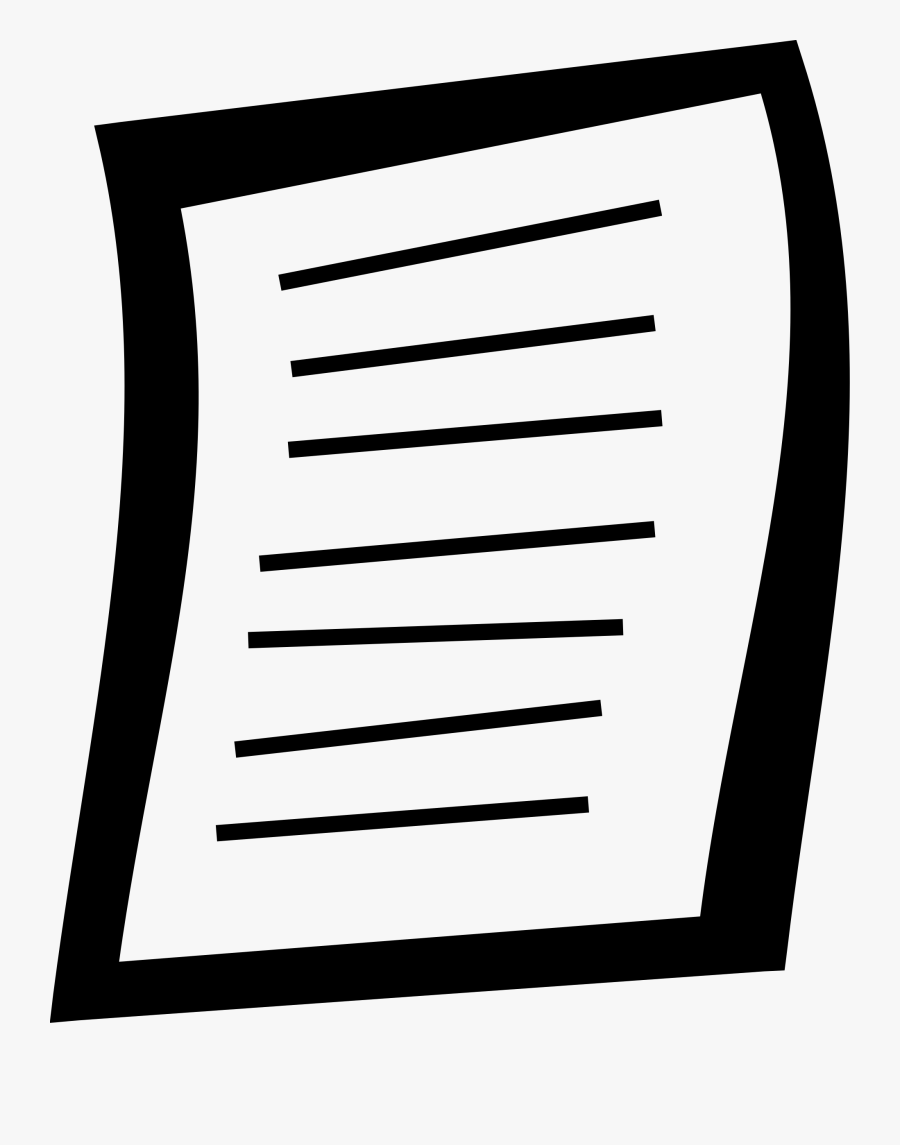 Paper And Pencil Clipart - Papel Clipart Black And White, Transparent Clipart