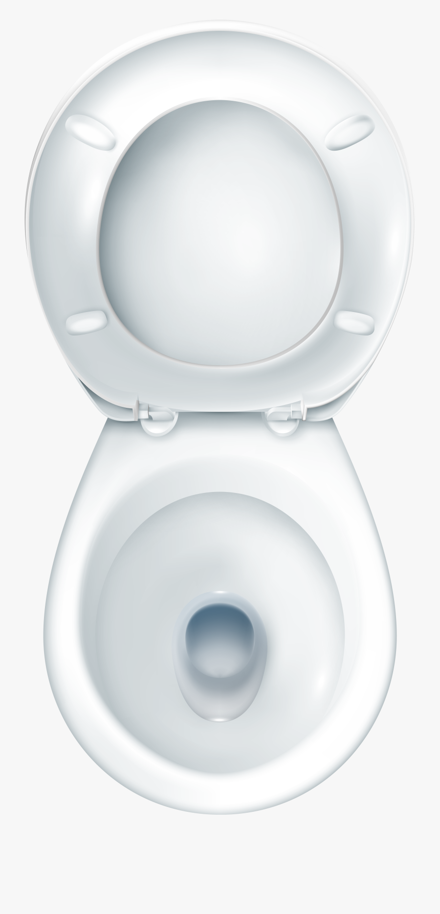 Round Toilet Png Clip Art - Toilet Birds Eye View, Transparent Clipart
