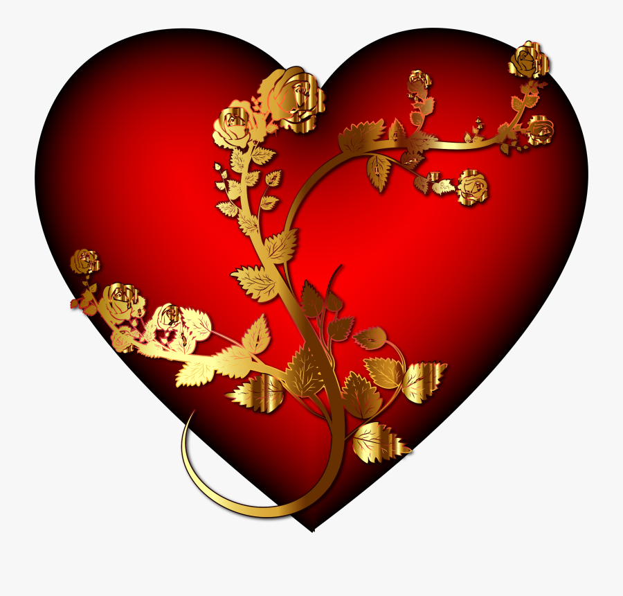 Hearts And Roses Clipart - Heart Rose Hd Png, Transparent Clipart