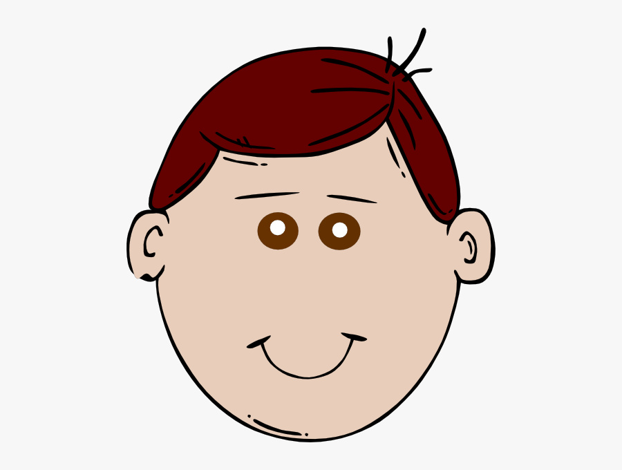 Boy Brown Eyes Svg Clip Arts - Cartoon With Brown Hair And Brown Eyes, Transparent Clipart