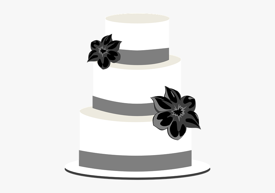 Wedding Cake Greyscale Clip Art At Vector Clip Art - Pink Clip Art Cake, Transparent Clipart