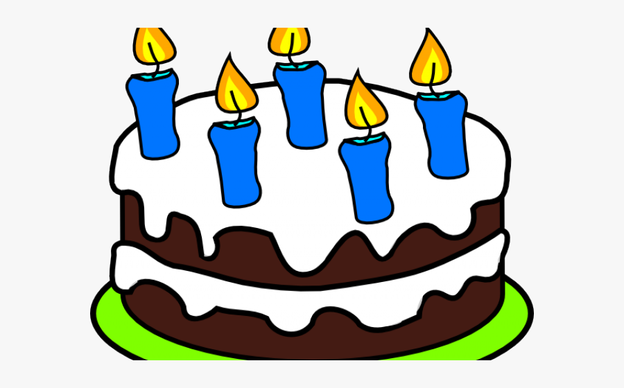Birthday Cake 5 Candles, Transparent Clipart