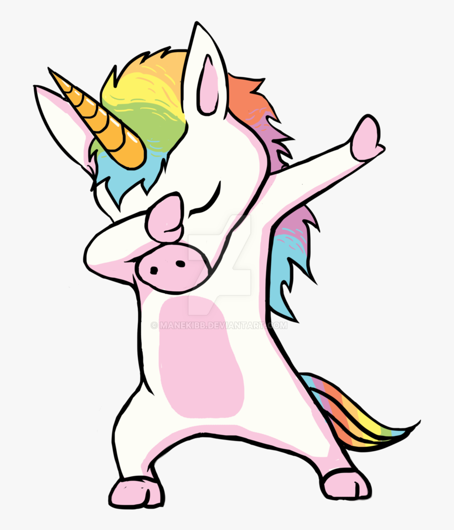 Dance Clipart Dabbing - Cute Unicorn Drawings Dabbing, Transparent Clipart