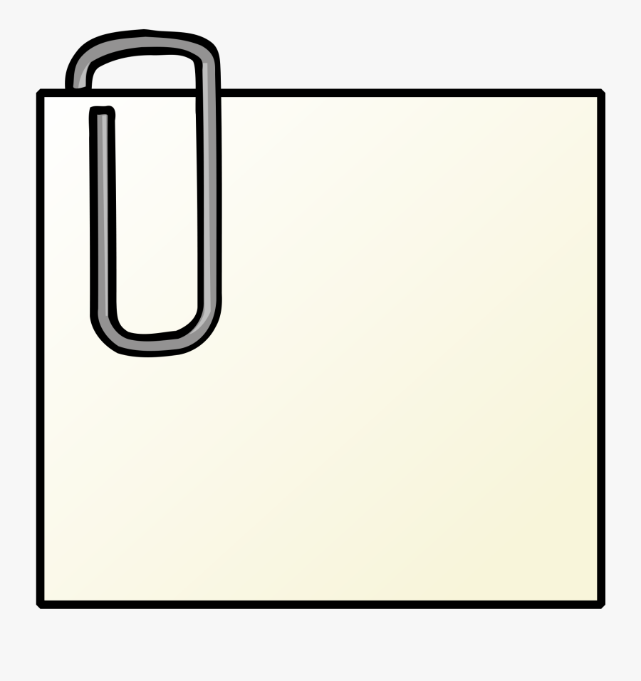 Filenote With Paperclip Nicu - Paperclip On Paper Drawing, Transparent Clipart