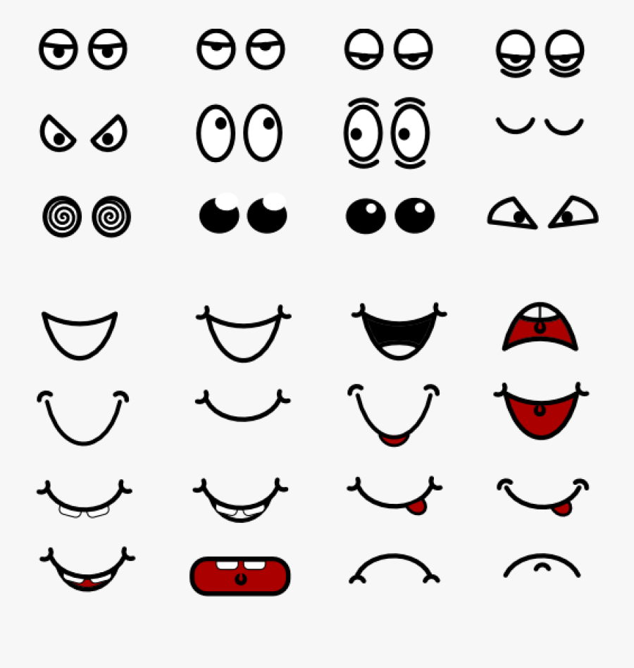 Cartoon Eyes Clipart Thank You Clipart Hatenylo - Gekke Gezichten Tekenen, Transparent Clipart