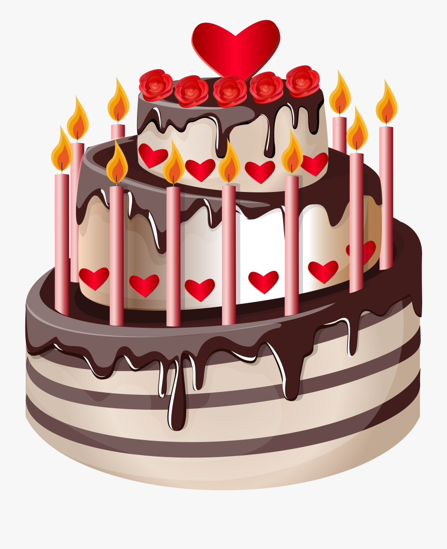 Birthday Cake Clip Art Image, Transparent Clipart