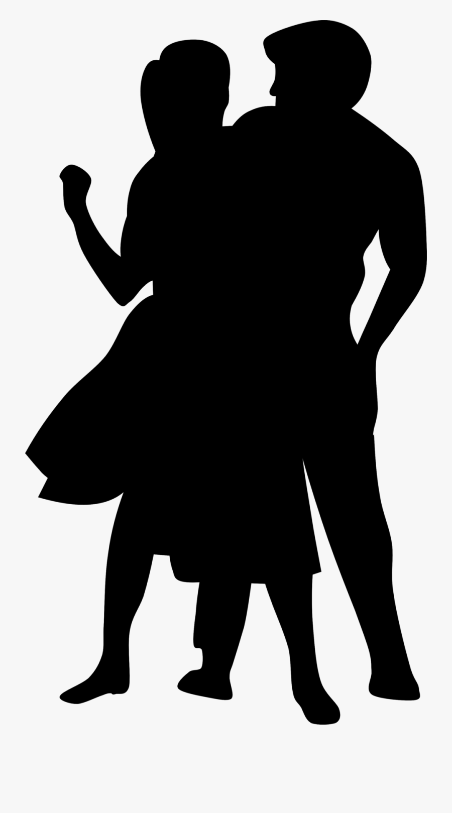 Dancing Couple Silhouette Png, Transparent Clipart