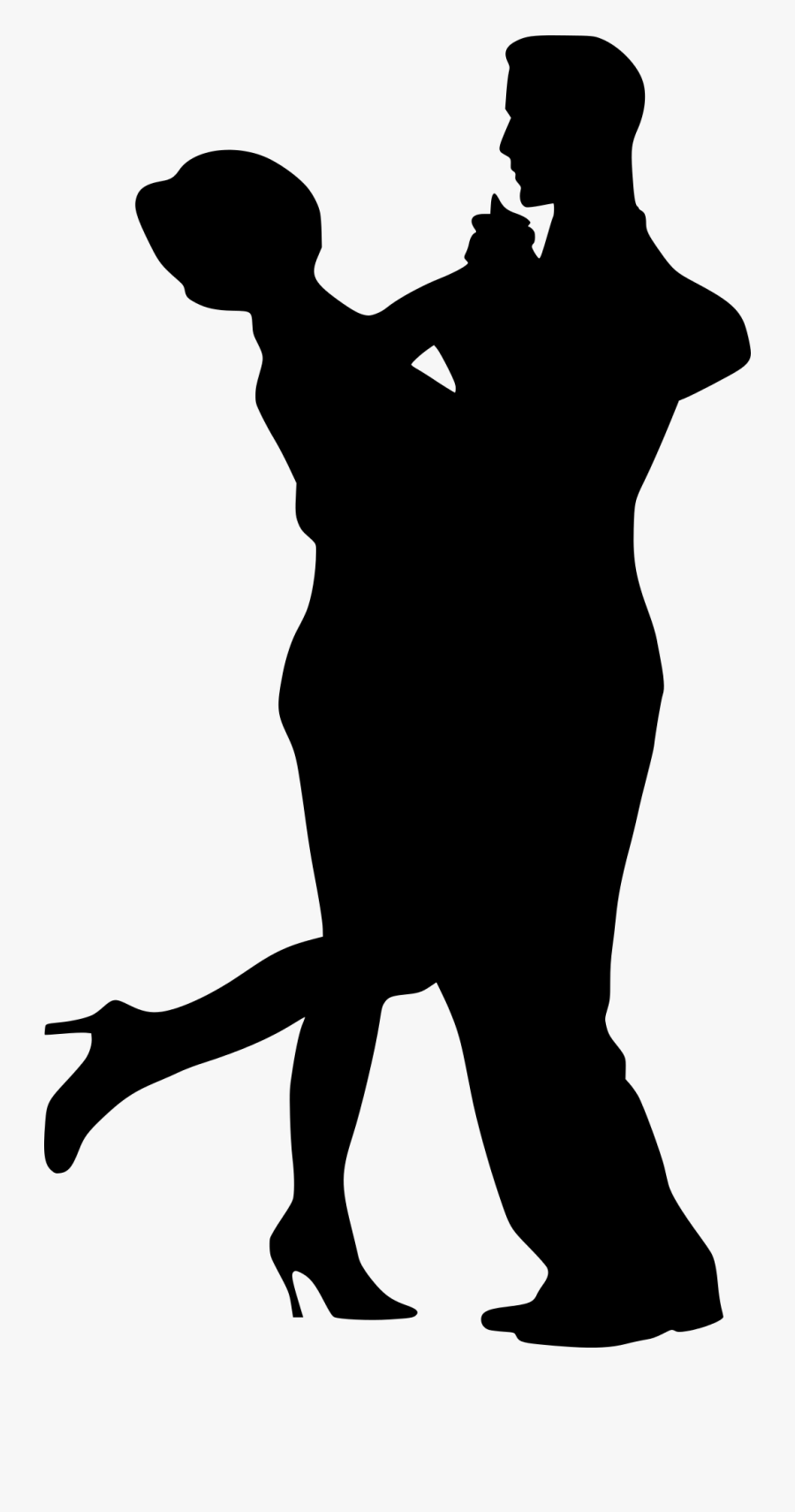 Partner Dance Clip Art - Dancing Couple Silhouette Png, Transparent Clipart