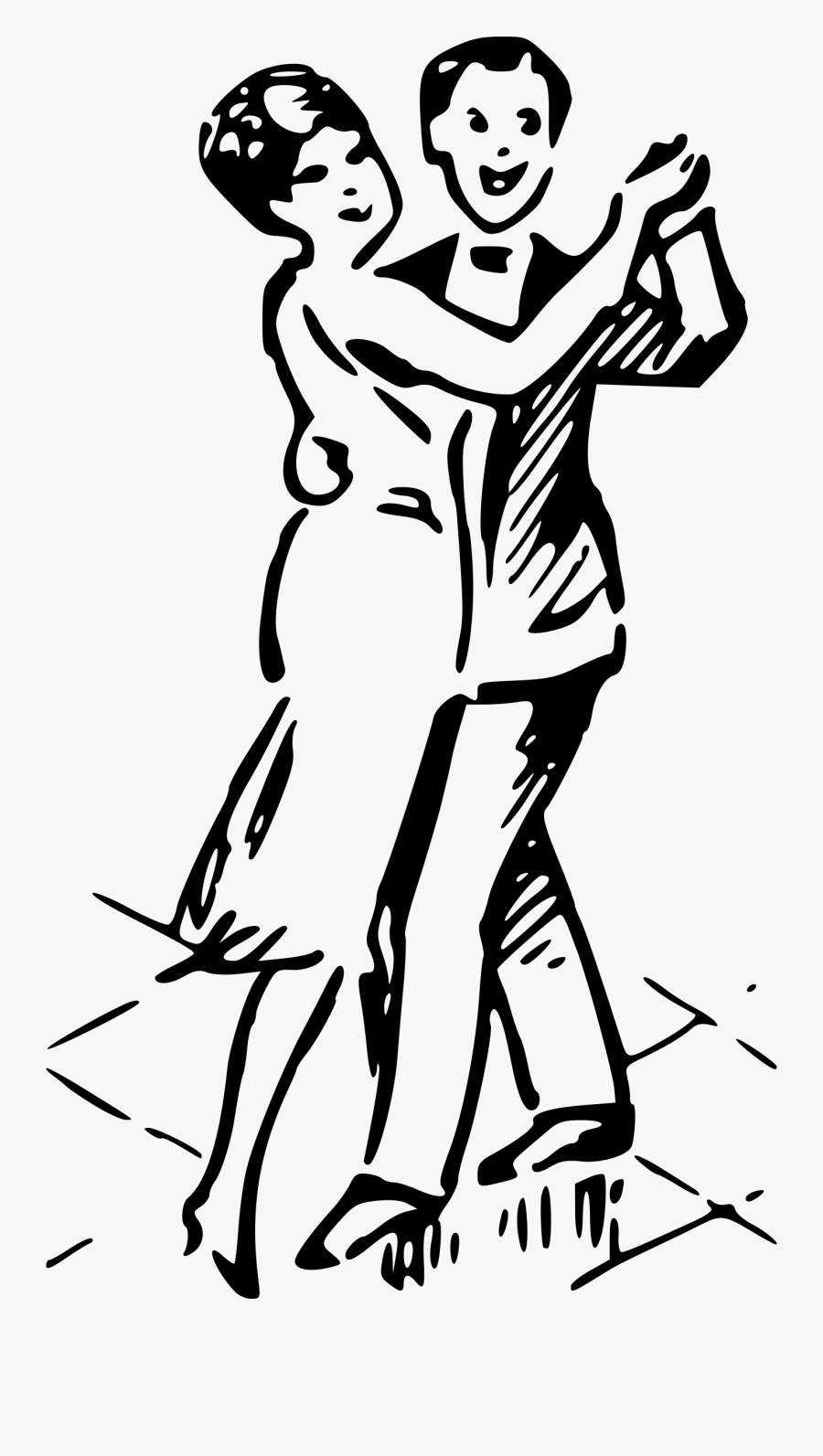 Dancing Couple - Dancing Couple Drawing Png, Transparent Clipart